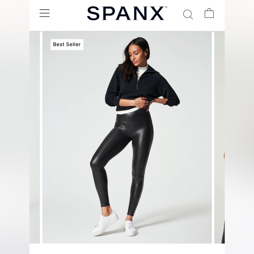 Spanx faux leather leggings.  Brand new, size small.